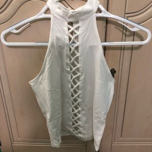 White crop top
